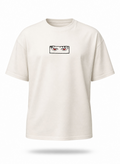 Kagurabachi Inspired "Chihiro Eyes" High-Density Embroidered Boxy Tee – White