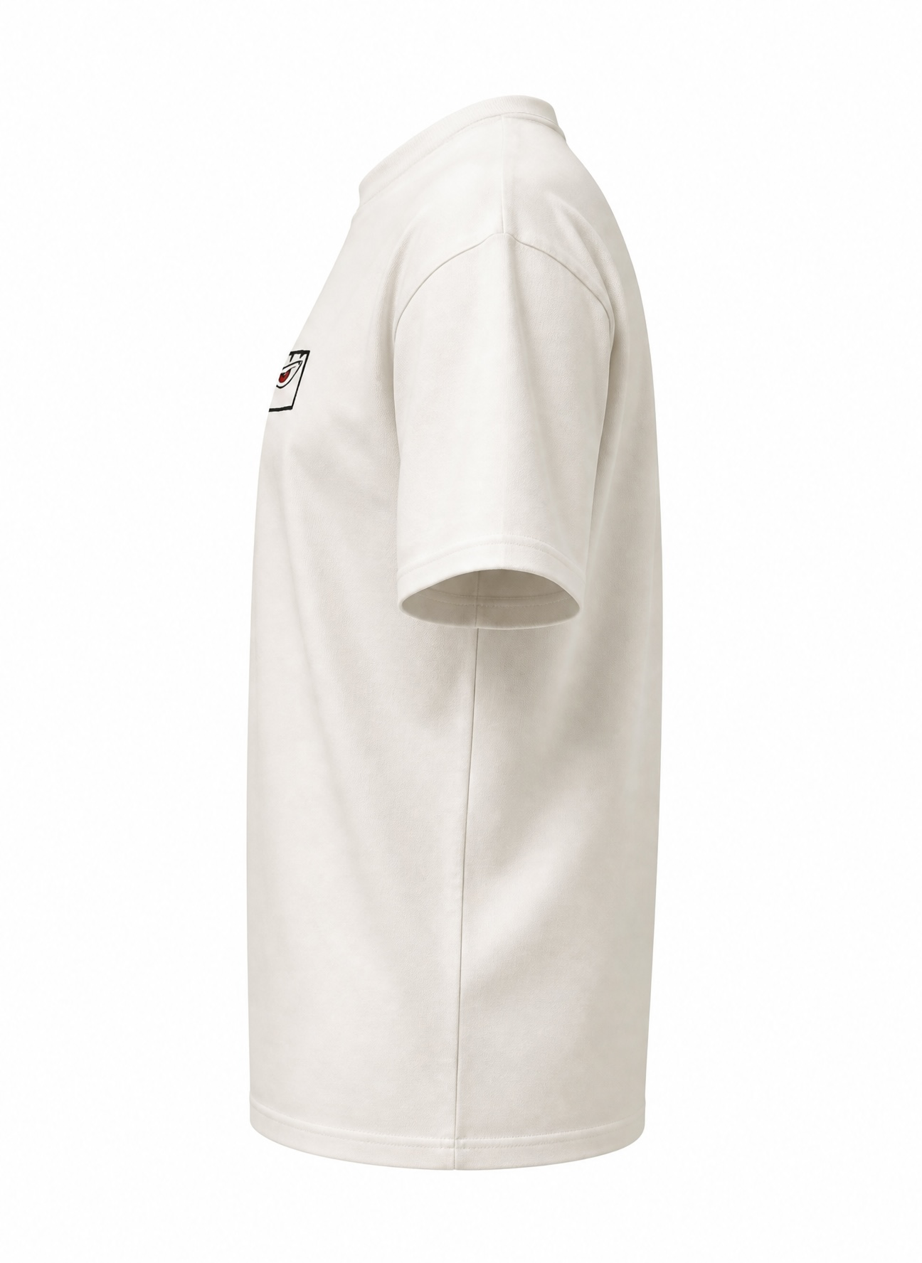Kagurabachi Inspired "Chihiro Eyes" High-Density Embroidered Boxy Tee – White
