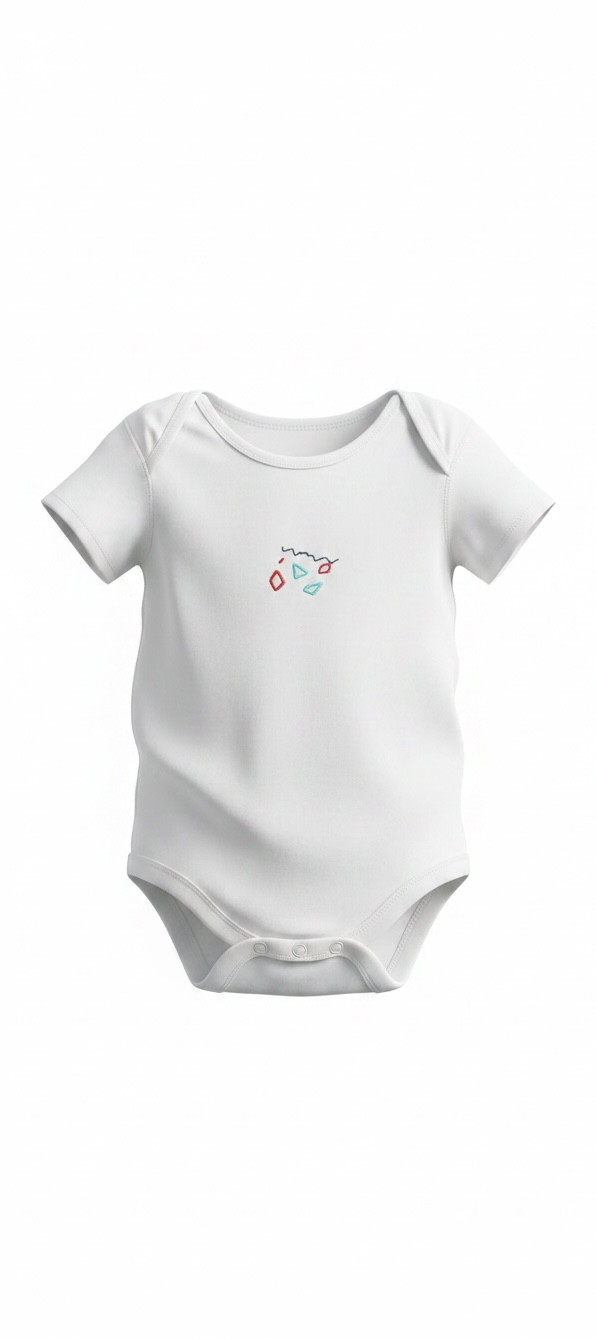 Pokemon Togepi Inspired Egg-Hatching Baby Bodysuit – White