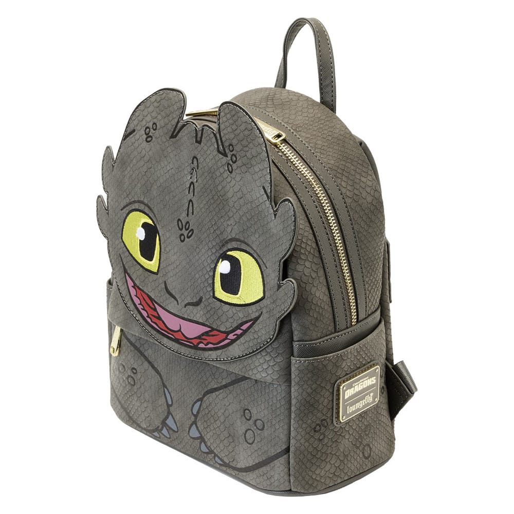 Dreamworks by Loungefly Backpack How To Train Your Dragon Toothless Cosplay Mini Backpack with Movable Wings