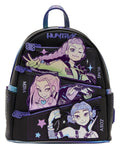 Loungefly KPop Demon Hunters Huntrix Mini Backpack with Photo Card Charm